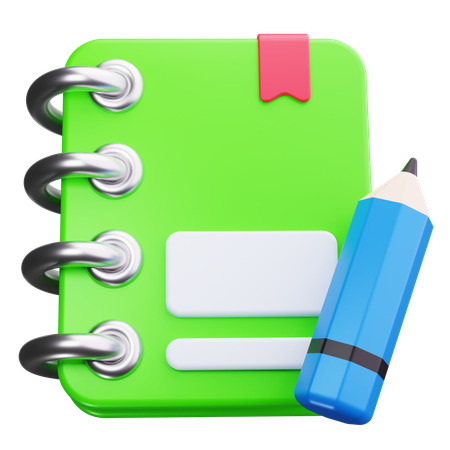 Caderno  3D Icon