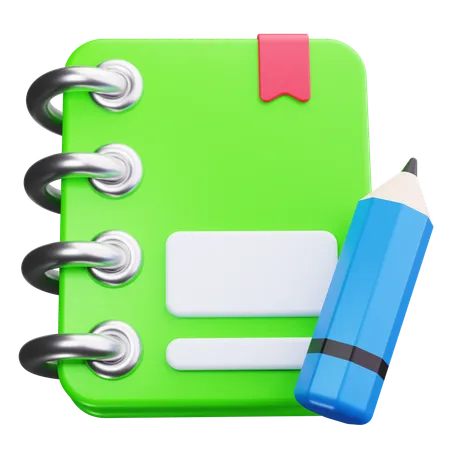 Caderno  3D Icon