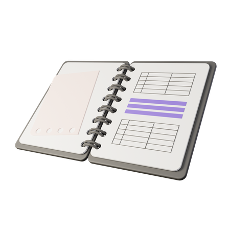 Caderno  3D Icon