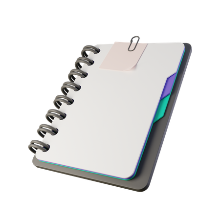 Caderno  3D Icon