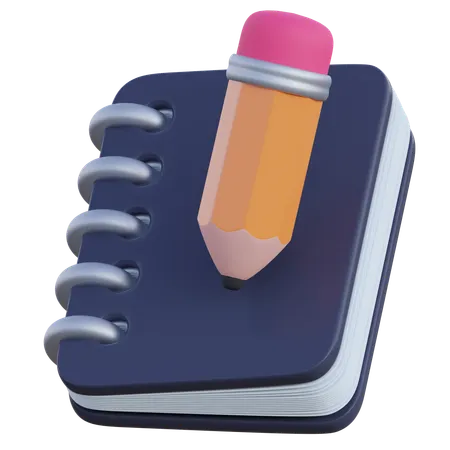 Caderno  3D Icon