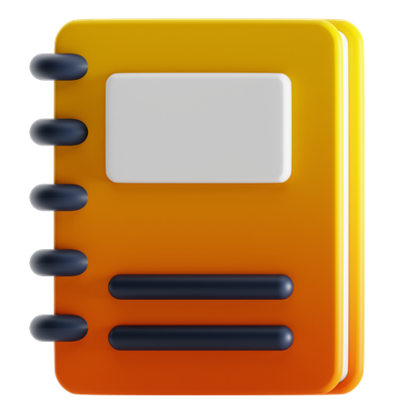 Caderno  3D Icon