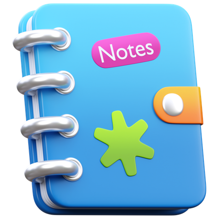 Caderno  3D Icon