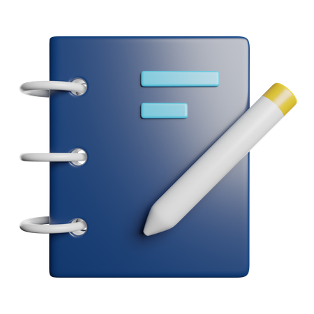Caderno  3D Icon