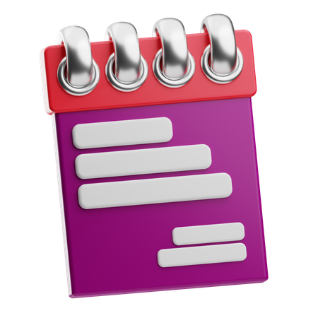 Caderno  3D Icon