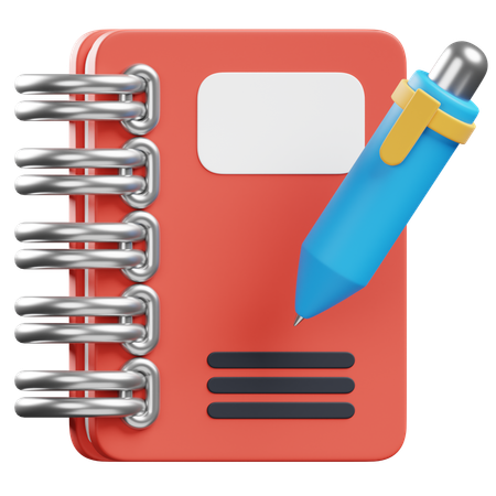 Caderno  3D Icon