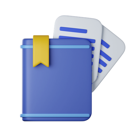 Caderno  3D Icon