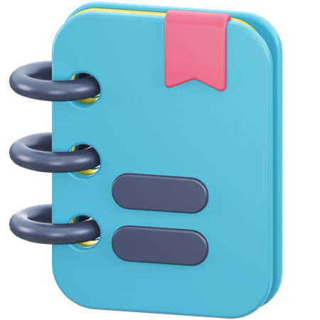 Caderno  3D Icon