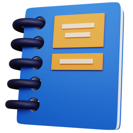 Caderno  3D Icon