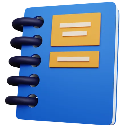 Caderno  3D Icon