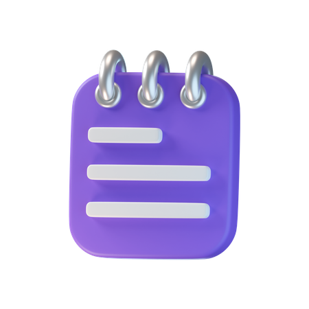 Caderno  3D Icon