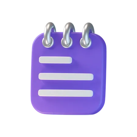 Caderno  3D Icon