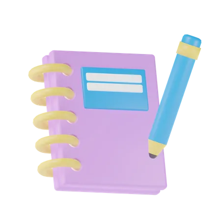 Caderno  3D Icon