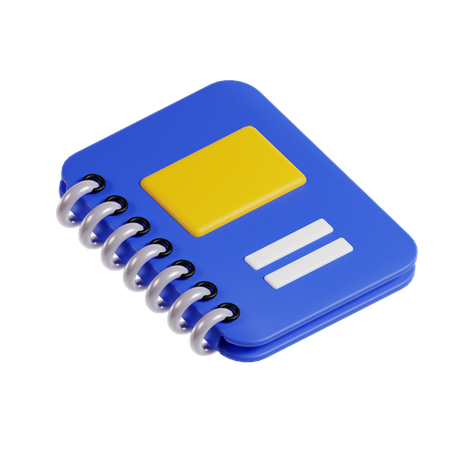 Caderno  3D Icon