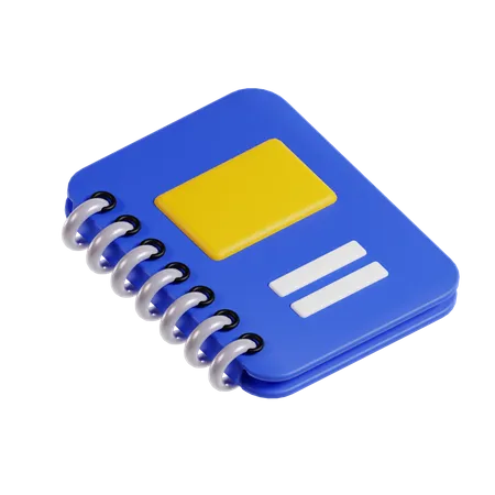 Caderno  3D Icon