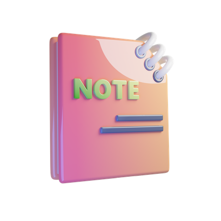 Caderno  3D Icon