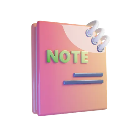 Caderno  3D Icon