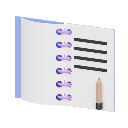 Caderno  3D Icon