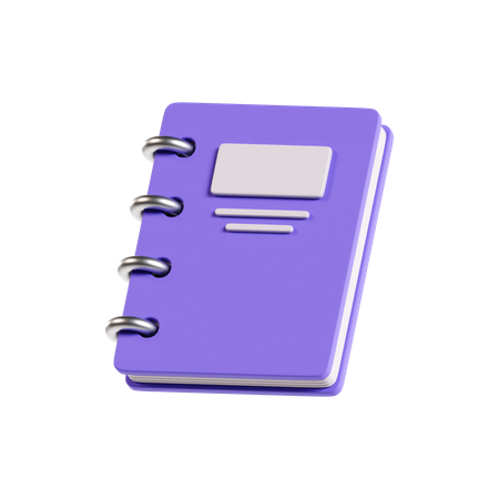 Caderno  3D Icon