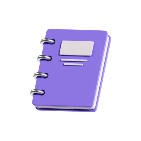 Caderno  3D Icon