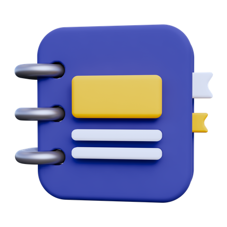 Caderno  3D Icon