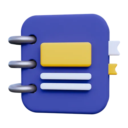 Caderno  3D Icon