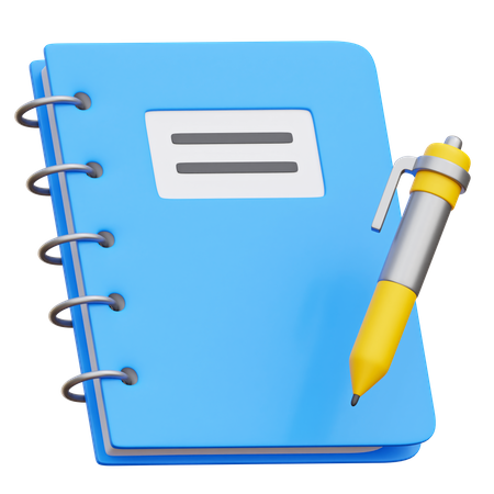 Caderno  3D Icon