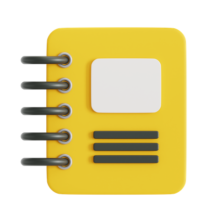 Caderno  3D Icon