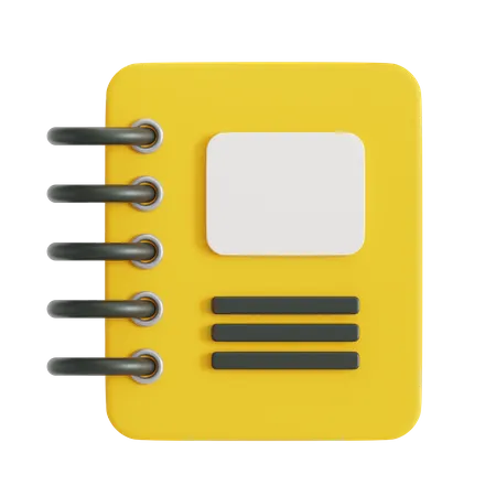 Caderno  3D Icon