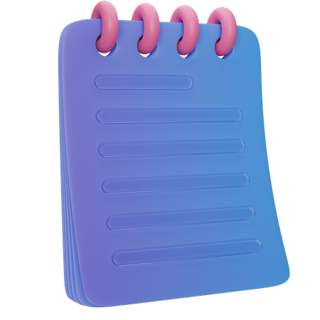 Caderno  3D Icon