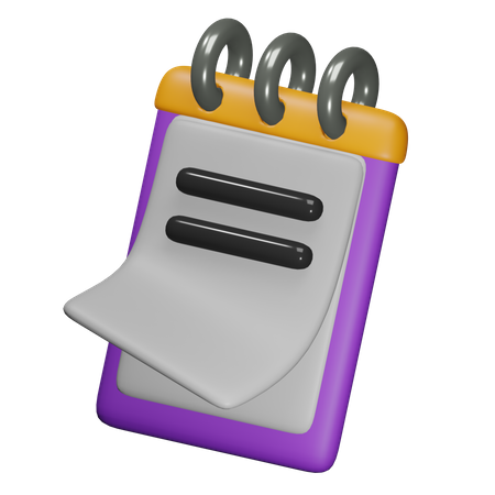 Caderno  3D Icon