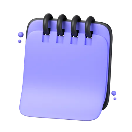 Caderno  3D Icon