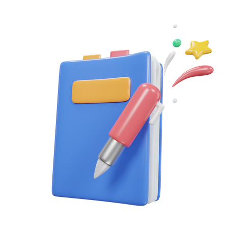 Caderno  3D Icon