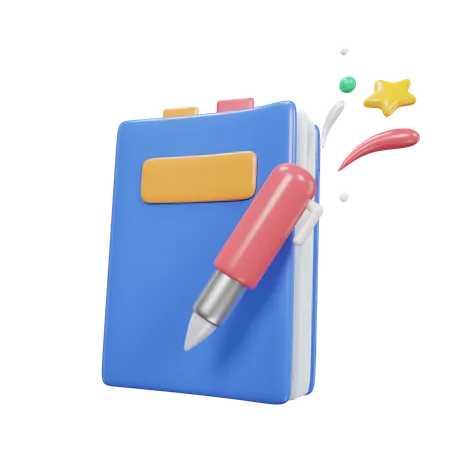 Caderno  3D Icon