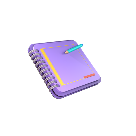 Caderno  3D Icon