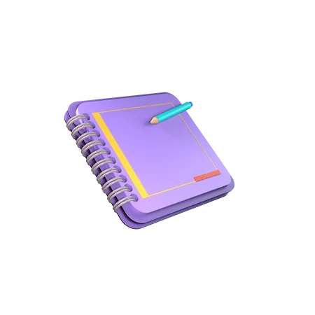 Caderno  3D Icon