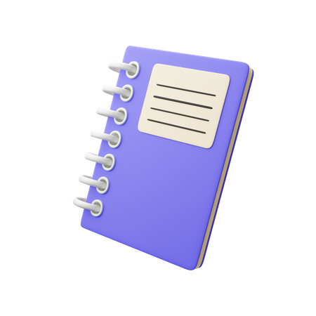 Caderno  3D Icon