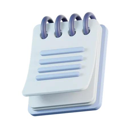 Caderno  3D Icon