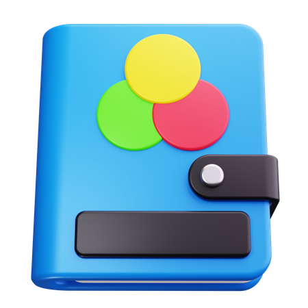 Caderno colorido  3D Icon