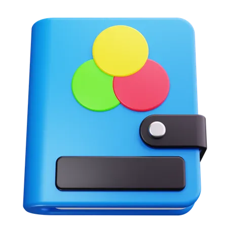 Caderno colorido  3D Icon