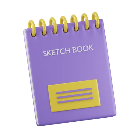 Caderno de desenho  3D Icon