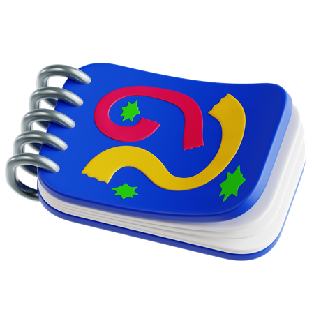 Caderno de desenho  3D Icon