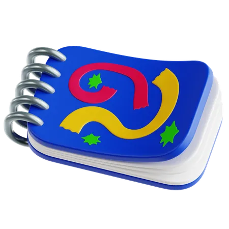 Caderno de desenho  3D Icon