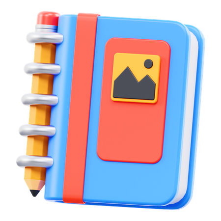 Caderno de desenho  3D Icon