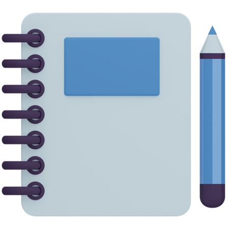 Caderno de desenho  3D Icon