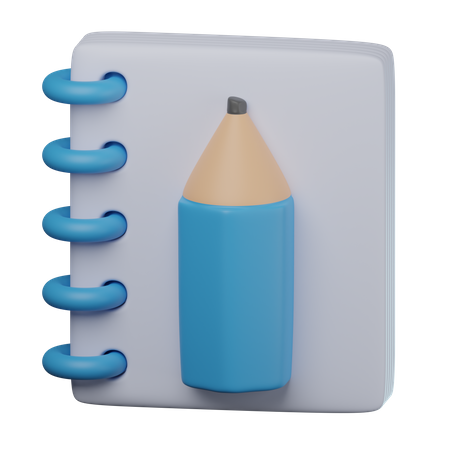 Caderno de desenho  3D Icon