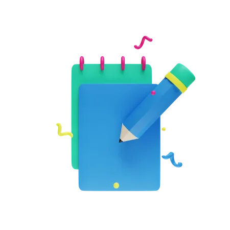 Caderno de desenho  3D Icon