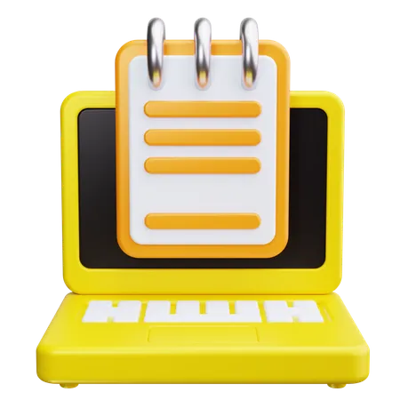 Caderno digital  3D Icon