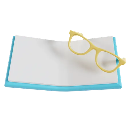 Caderno e óculos  3D Icon