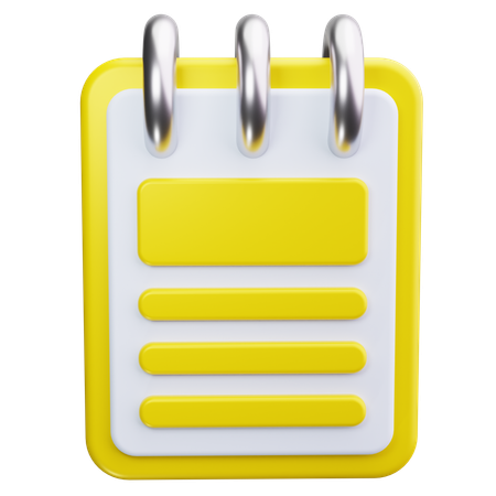 Caderno em branco  3D Icon